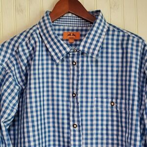 Country Maddox Shirt Mens 3XL Blue Check Long Sleeve Button Up Pocket Casual